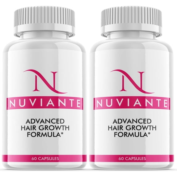 (2 Pack) Nuviante - Dietary Supplement for Hair Support - Revive and Nourish Hair Growth Advanced Formula - Boost Shine & Thickness - 120 Capsules