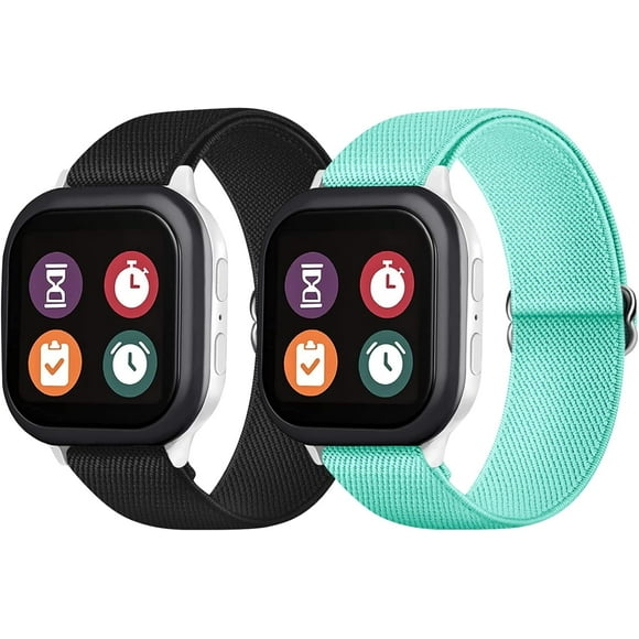 2 Pack Nylon Band Replacement for Gizmo Watch 1-3, Gabb Watch, SyncUP, Cosmo JrTrack, Elastic Sport Loop, 20mm