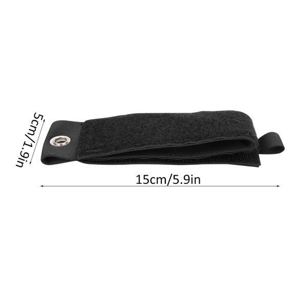 2-Pack Nylon Reusable Hook and Loop Cable Ties for Wire Management, Bike & Tool Organizer Straps, 5.9 Inch Black 2pcs