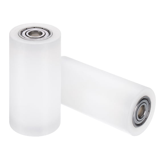 2 Pack Nylon Roller Wheel with Bearings, 1/2"x1-7/8"x4" Nylon Pulley