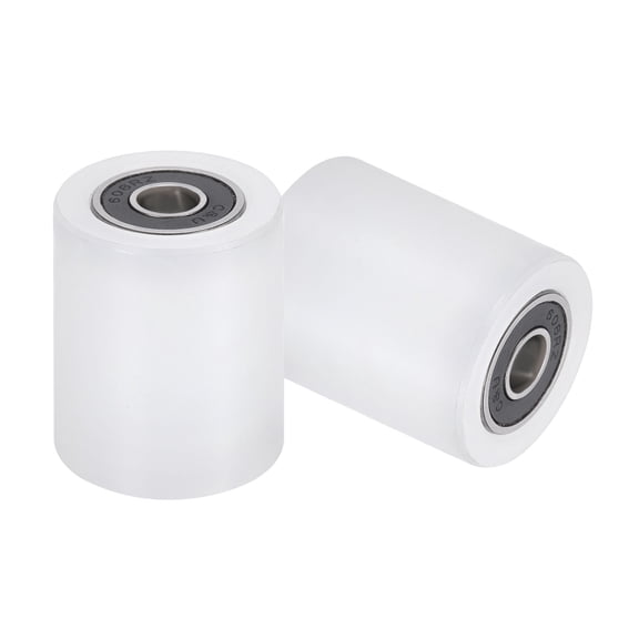 2 Pack Nylon Roller Wheel with Bearings, 5/16"x1-1/4"x1-5/8" Nylon Pulley