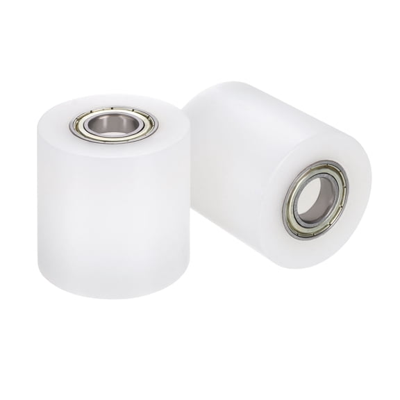2 Pack Nylon Roller Wheel with Bearings, 5/8"x1-7/8"x2" Nylon Pulley