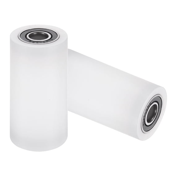 2 Pack Nylon Roller Wheel with Bearings, 5/8"x1-7/8"x4" Nylon Pulley