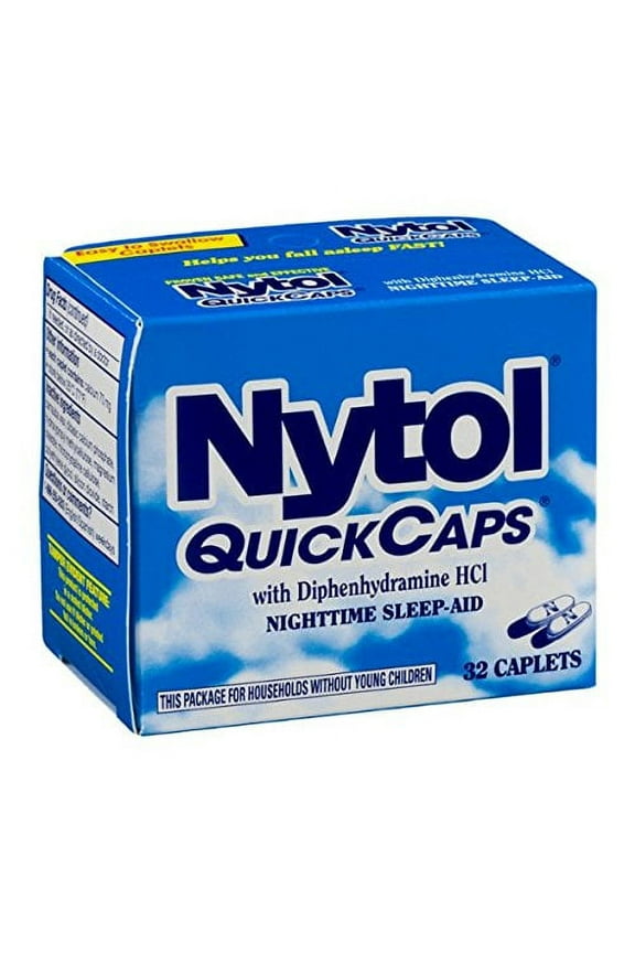 2 Pack - Nytol Nighttime Sleep Aid Quick Capsules 32 Each