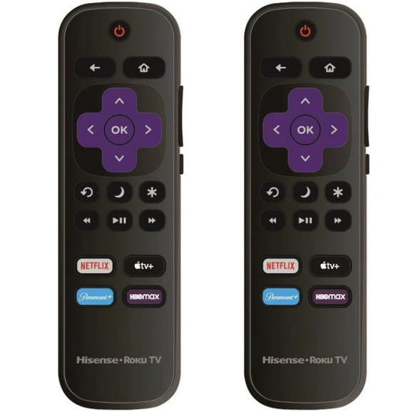 2 Pack - OEM Replacement Remote Control Compatible with All Hisense Roku TV Smart TVsOnly Works with Hisense Roku TV, Not for Roku Stick and Roku Box (Netflix/Apple TV+ / Paramount+/ HBO