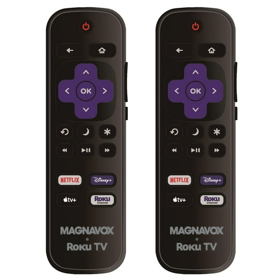 2 Pack - OEM Replacement Remote Control Compatible with All Magnavox Roku Smart TVsOnly Works with Magnavox Roku TV, Not for Roku Stick and Roku Box (Netflix/Disney Plus/Apple TV+ / Roku Channel)