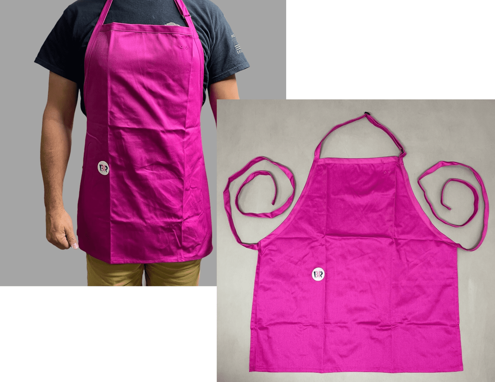2 Pack OFFICIAL BASKIN ROBBINS Uniform Full Apron One Size Pink (New