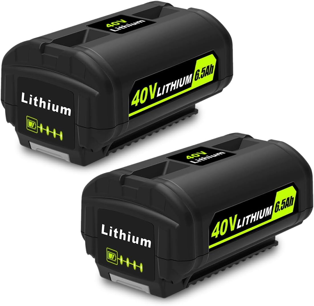 2 Pack OP4040 40V 6.5Ah Battery Replacement for Ryobi 40V 4.0Ah Battery ...