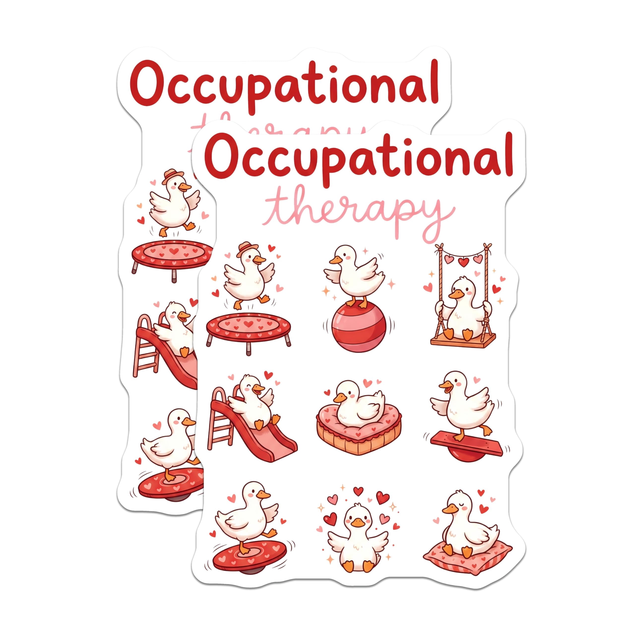 Ot Department Sticker (2 Pack) Occupational Therapy Duck Stickers - Cute OT Stickers ...