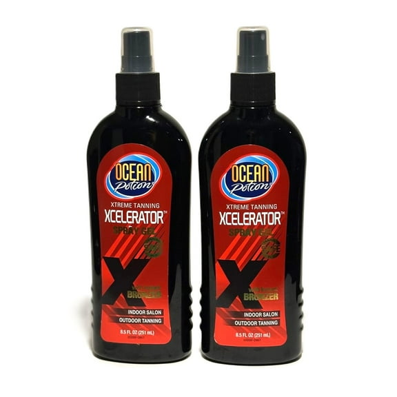 2 Pack Ocean Potion Xtreme Tanning Xcelerator Spray Instant Bronzer 8.5 oz