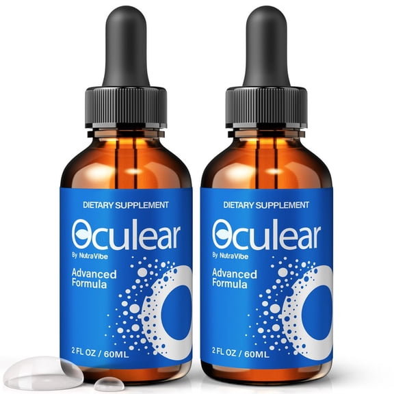 (2 Pack) Oculear Drops – Daily Eye Care Formula with Original Blend to Support Visual Wellness, Eye Comfort & Healthy Vision |Easy-to-Use Liquid for Everyday Use (60 Servings)