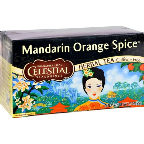 Pack of 2 - Celestial Seasonings Herbal Tea Caffeine Free Mandarin Orange Spice - 20 Tea Bags Packaging May Vary