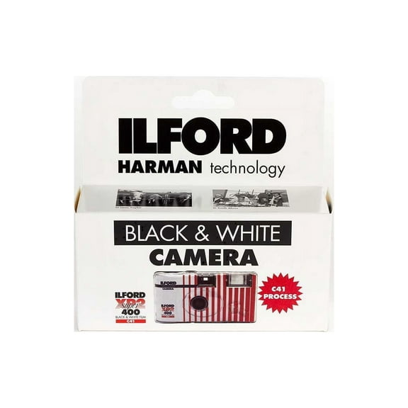 2 Pack Of Ilford XP2 Super Single Use Camera with Flash (27 Exposures) black and white Film