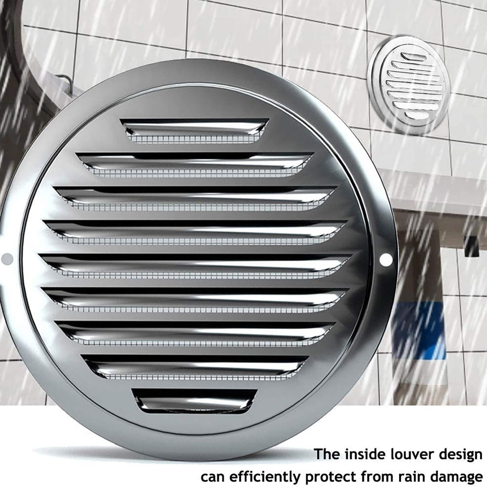 2 Pack Of Stainless Steel Air Vents PartsExtra Louvered Grille Cover ...