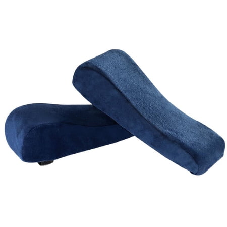 2 Pack Office Chair Armrest Pads Covers with Memory Foam Elbow for Forearm Pressure , for Office Chairs, Wheelchair, Gaming Chair Blue