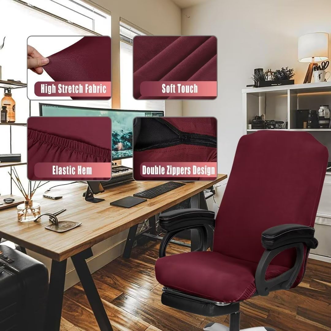 2 Pack Office Chair Cover, Stretchable Desk Chair Cover Removable