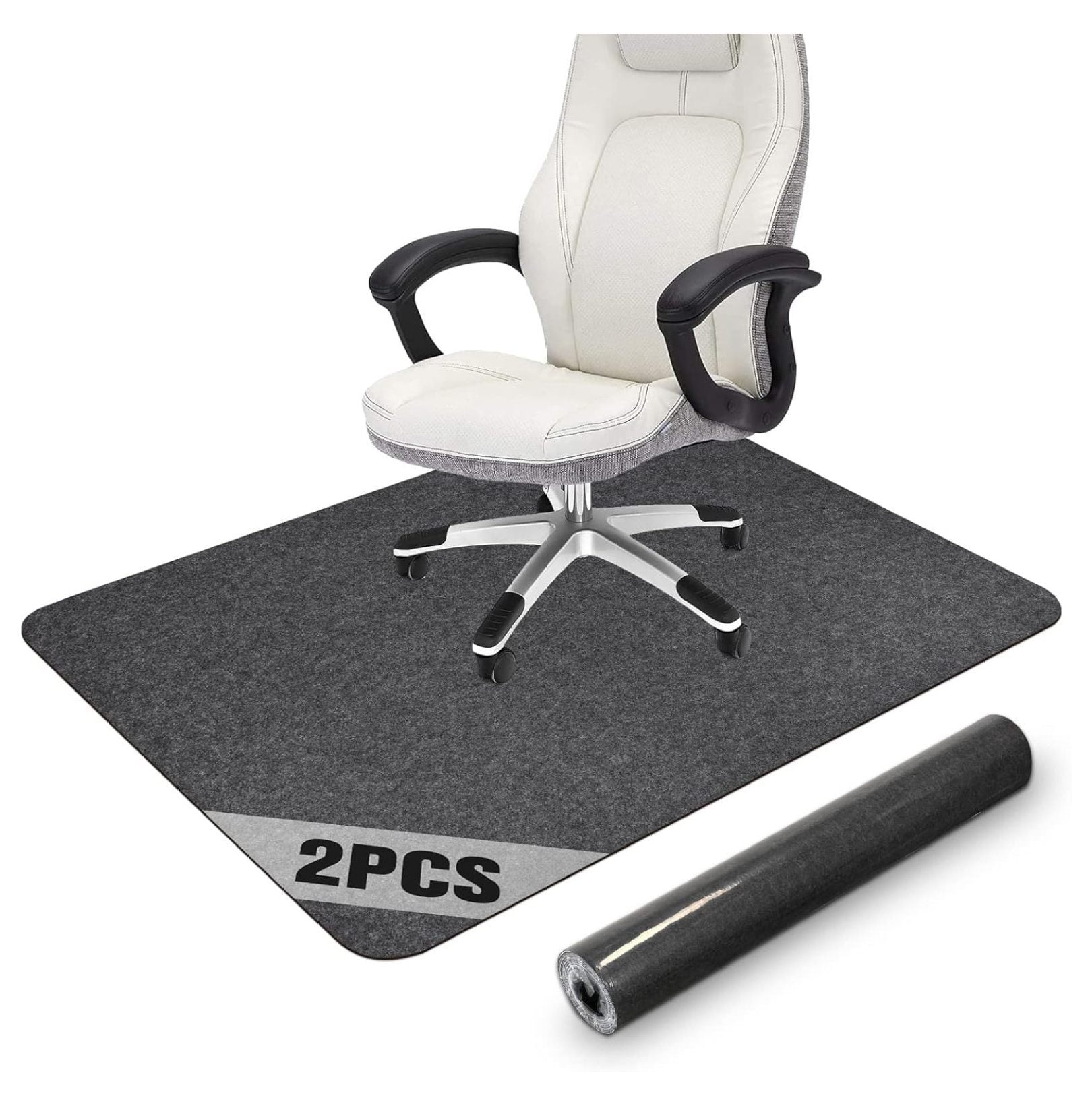 2 Pack Office Chair Mat for Hardwood Floor, 55"x35" Computer Chair Mat
