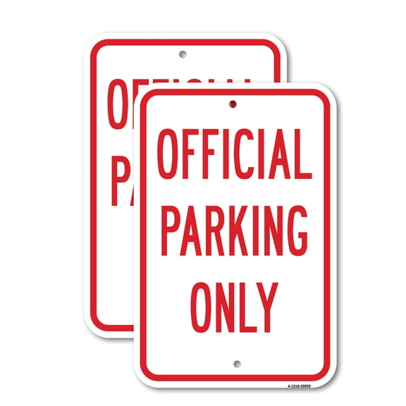 (2 Pack) Office Parking Only Sign | 18" X 24" Heavy-Gauge Aluminum Sign | Rust Free Aluminum, Weather Resistant, Waterproof, Fade Resistant, 2 Pre-drilled Holes