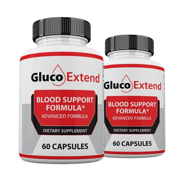 (2 Pack) Official Gluco Extend Capsules, GlucoExtend Circulation Support, 120 Capsules