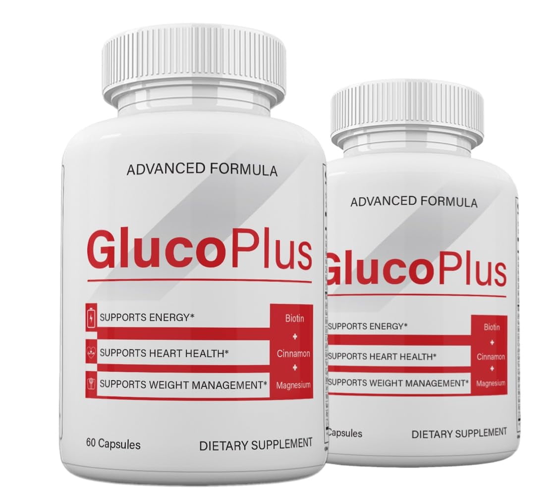 (2 Pack) Official Gluco Plus Capsules, Gluco Plus Blood Balance Premium ...