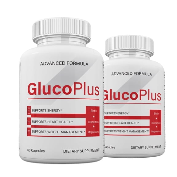 (2 Pack) Official Gluco Plus Capsules, Gluco Plus Blood Balance Premium Formula - 120 Count