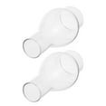 thumbnail image 1 of 2 Pack Oil Lamp Chimney 2 Inch Base 6.5 Inch Height Kerosene Lamp Shade Tall Clear Glass Replacement Lamp, 1 of 11