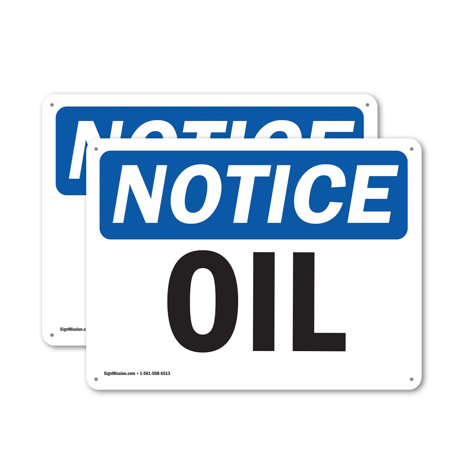 (2 Pack) Oil OSHA Notice Sign 10 Inch X 7 Inch Indoor / Outdoor Rust ...
