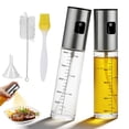 thumbnail image 1 of 2 Pack Oil Sprayer for Cooking, Upgraded Refillable Olive Oil Spray Bottle Mister with Brush for Air Fryer Oil Vinegar Portable Glass Kitchen Gadget for BBQ, Salad, Roasting, 1 of 7