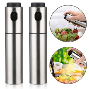 2 Pack Oil Spritzer Bottle for Cooking, 100ml Olive Oil Dispenser Spray Mister, Stainless Steel Oil Sprayer for Salad, BBQ, Kitchen Baking, Roasting, Air Fryer