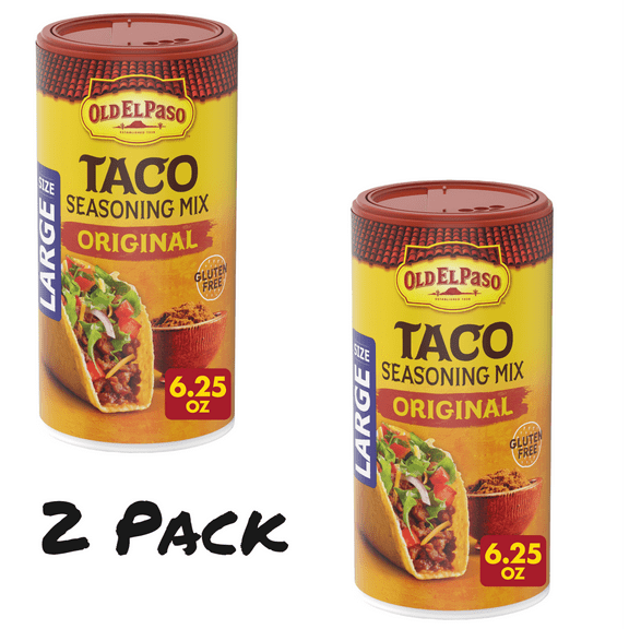 ( 2 Pack ) Old El Paso Taco Seasoning, Original, Large Size, 6.25 oz