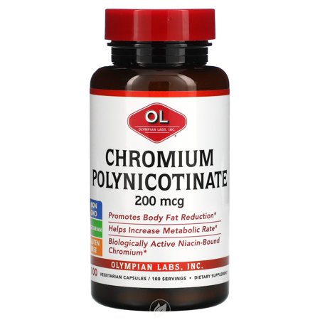 (2 Pack) Olympian Labs Chromium Polynicotinate 200Mg 100Vc
