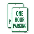 thumbnail image 1 of (2 Pack) One Hour Parking | 18" X 24" Heavy-Gauge Aluminum Sign | Rust Free Aluminum, Weather Resistant, Waterproof, Fade Resistant, 2 Pre-drilled Holes, 1 of 4