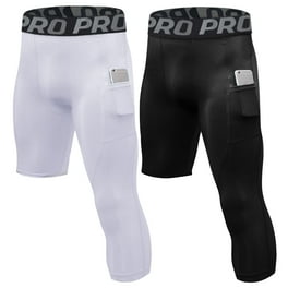 2 Pack Youth Boys Compression Pants One Leg Compression Tights Leggings for Basketball 3 4 Athletic Pants Workout Base Layer Walmart