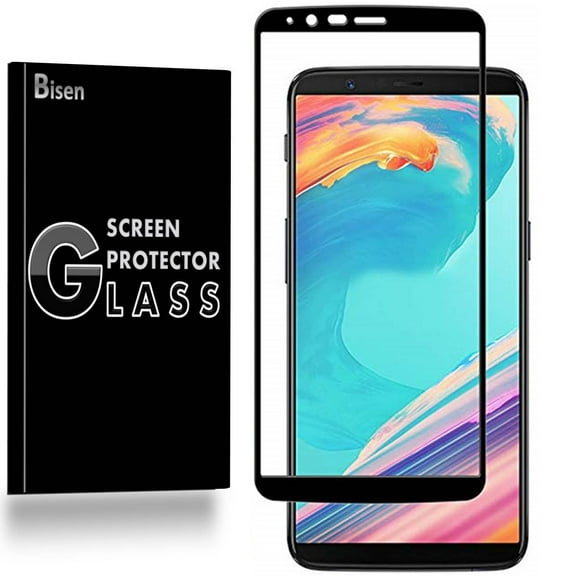 [2-Pack] OnePlus 5T BISEN Tempered Glass Screen Protector [Full Coverage, Edge-To-Edge Protect], Anti-Scratch, Anti-Shock, Shatterproof, Bubble Free