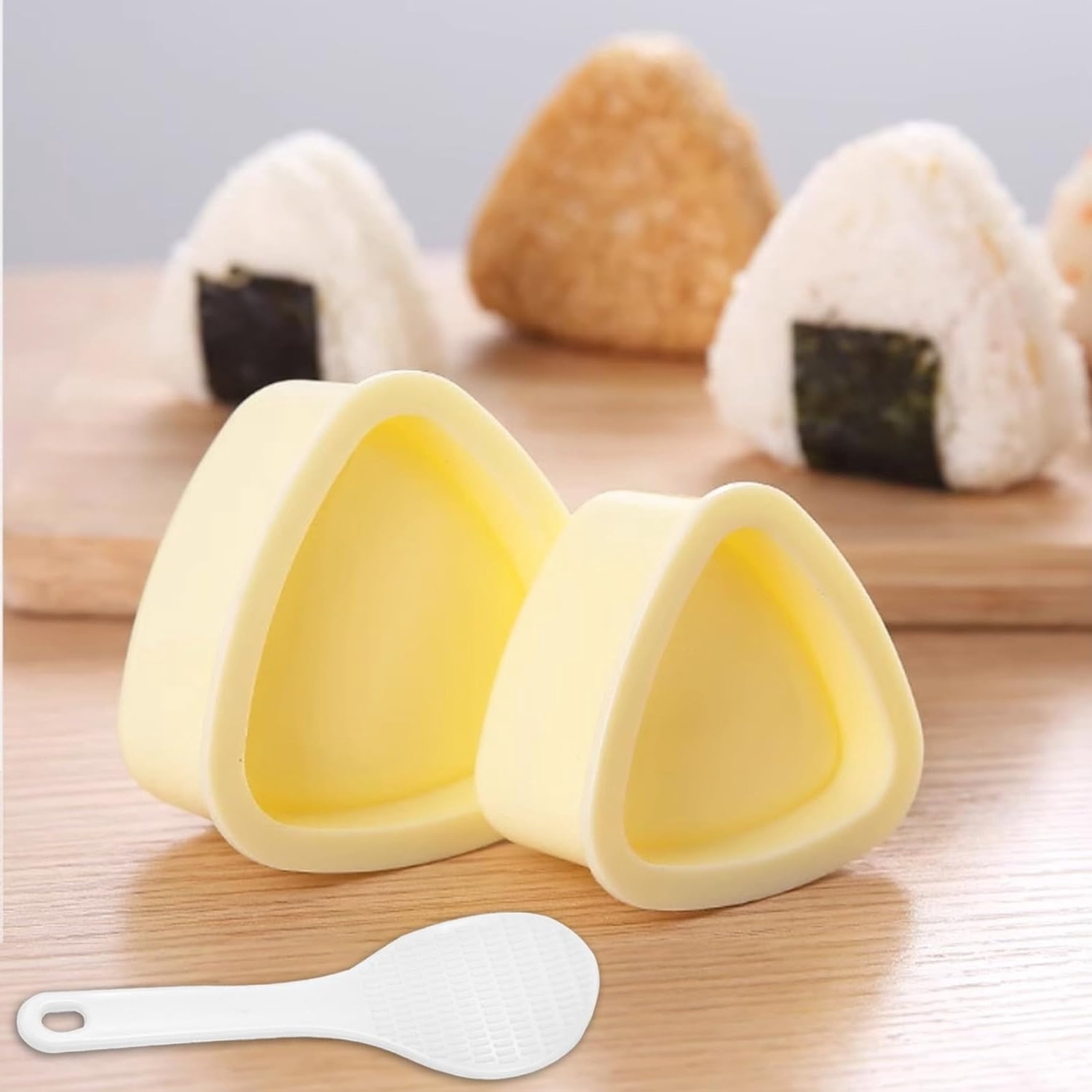 2 Pack Onigiri Mold, Rice Ball Maker, Triangle Sushi Press, Non-Stick ...