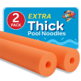 thumbnail image 1 of Oodles of Noodles Premium Jumbo XL Foam Pool Swim Noodles, 2 Pack (Orange), 1 of 9
