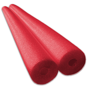 2 Pack Oodles Monster 55 Inch x 3.5 Inch Jumbo Swimming Pool Noodle Foam Multi-Purpose (Red)