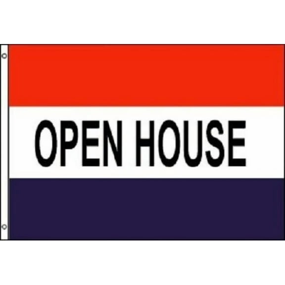 2 Pack Open House Flag Realtor Banner Advertising Pennant Real Estate Sign 3X5