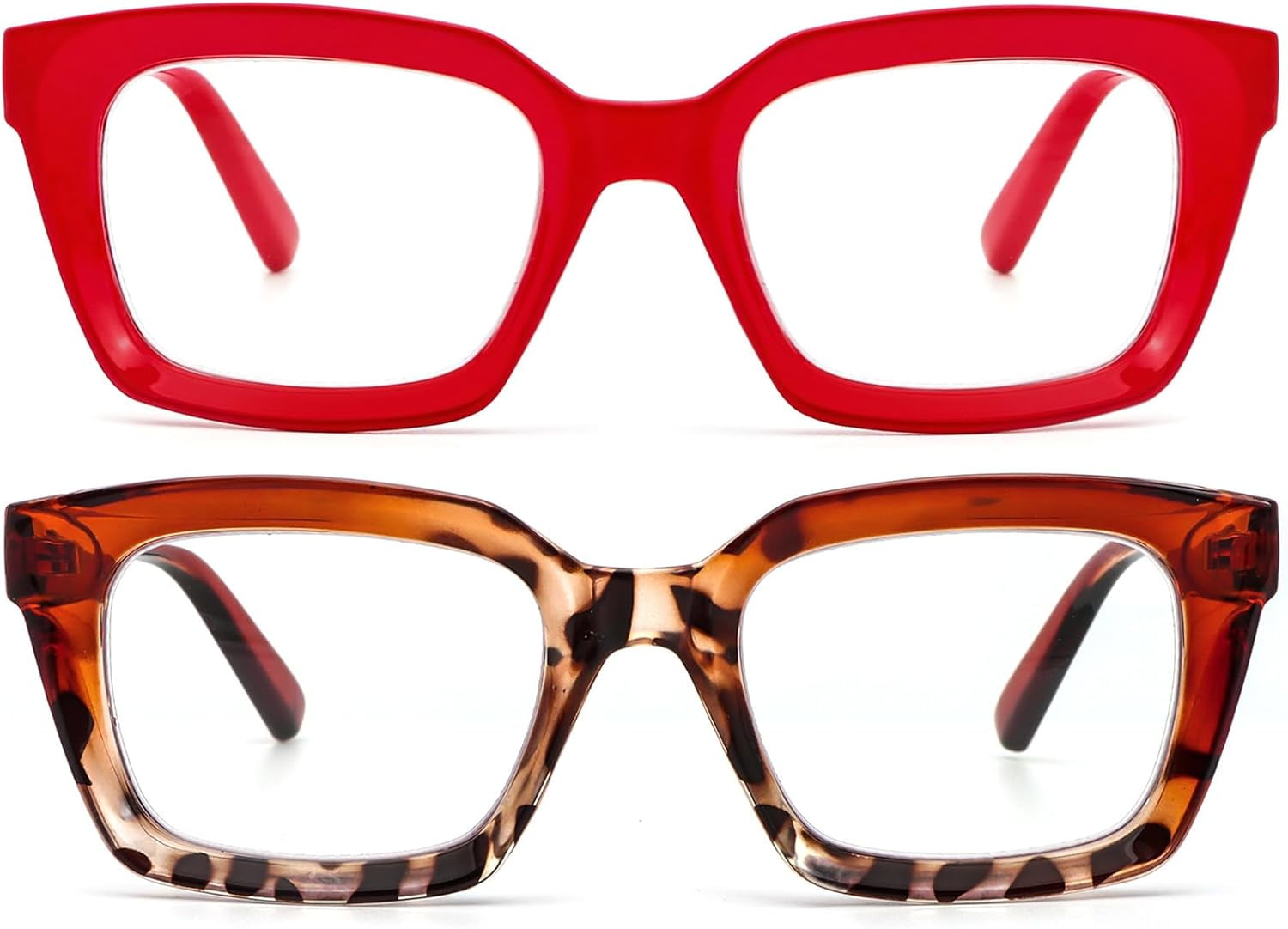 2 Pack Oprah Style Oversized Reading Glasses for Women Men Blue Light ...