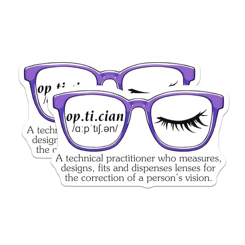(2 Pack) Optician Magnets - Vision Definition - Funny Eye Care Decor - 5" On Longest Side - for Cars, Fridges, Toolboxes - Made in USA - MAG8083