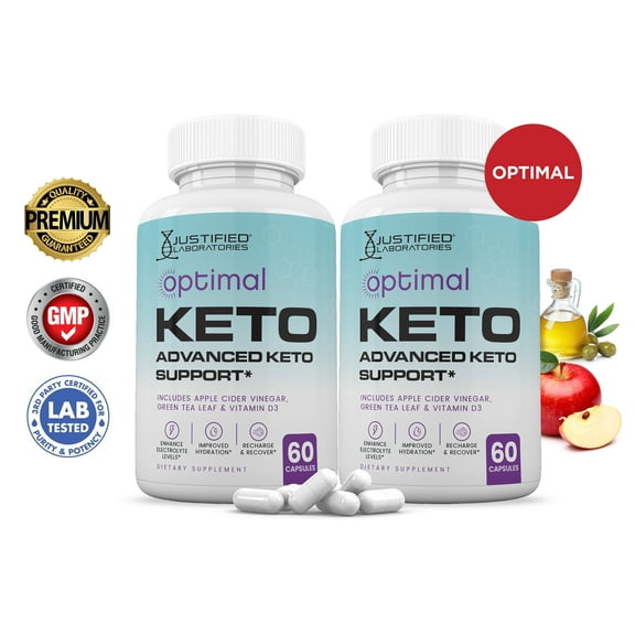 (2 Pack) Optimal Keto ACV Pills 1275mg Alternative to Gummies Dietary Supplement 120 Capsules