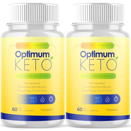 (2 Pack) Optimum Keto - Supplement for Weight Loss - Energy & Focus Boosting Dietary Supplements for Weight Management & Metabolism - Advanced Fat Burn Raspberry Ketones Pills - 120 Capsules