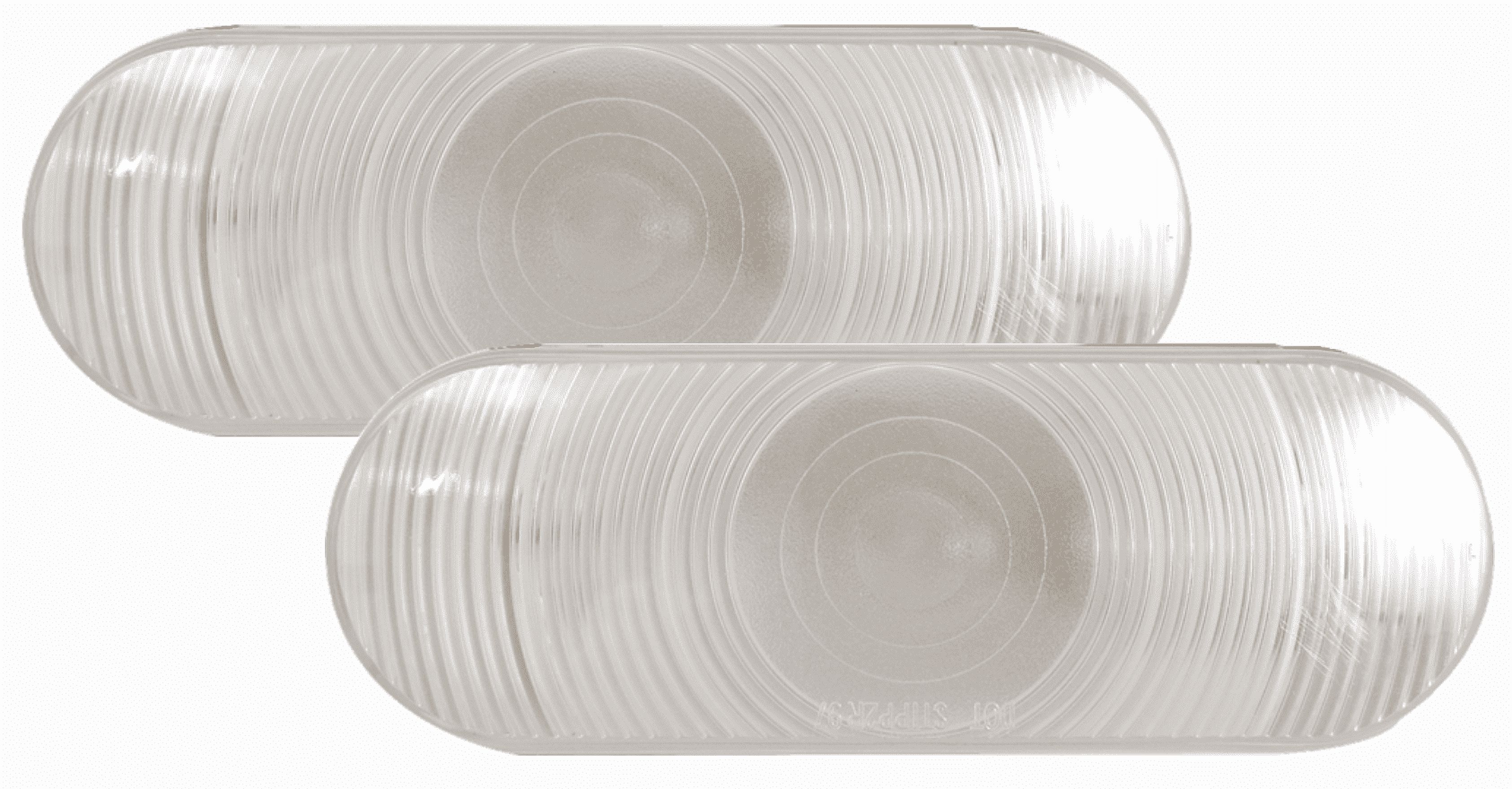 2 Pack Optronics 6" Oval Clear Back Up Light Standard 2 Pin Connection