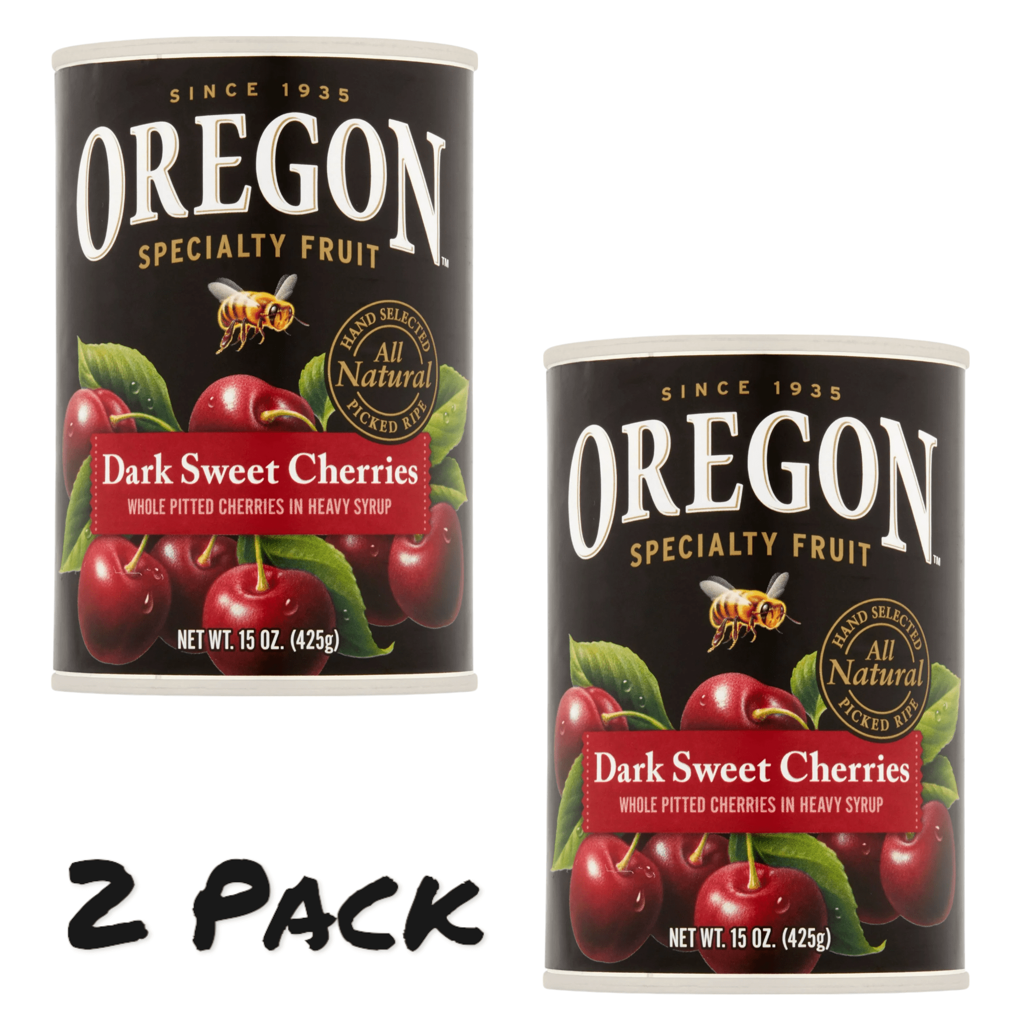 ( 2 Pack ) Oregon Specialty Fruit Dark Sweet Cherries 15 oz