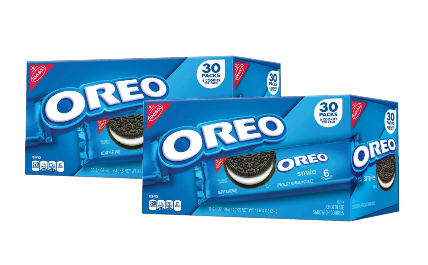 2 Pack Oreo Single Serve Sandwich Cookies, 2.4 oz, 30 ct
