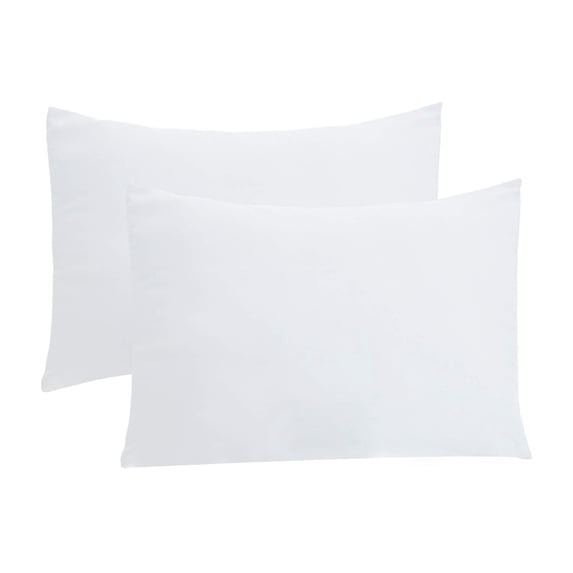 2 Pack Organic Cotton Toddler Pillowcase/Travel Pillowcase 14x20 Inches with Envelope Closure - Soft Breathable Children Pillow Cover Solid White