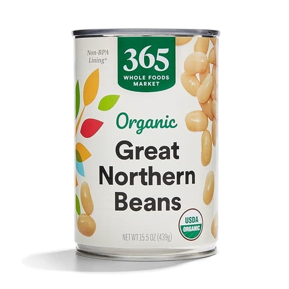 2-Pack, Organic Great Northern Beans, 15.5 Ounce