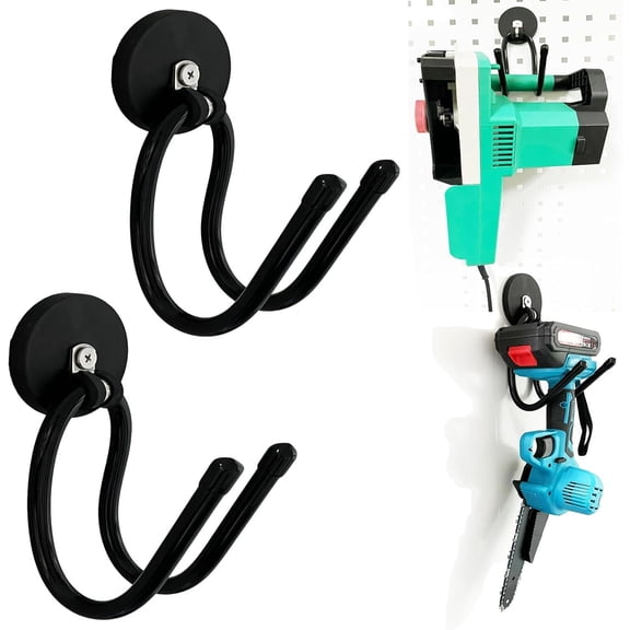 2 Pack  Organizer Holder,Heavy Duty Garage  Hook,RV Workshop Tool Box Storage  Hook,Garden Power Tool Hanger,Utility  Tool Storage Rack with Anti-Slip Coating