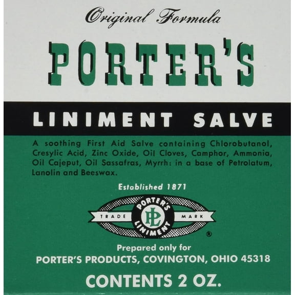 2 Pack - Original Formula Porters Liniment Salve 2 oz