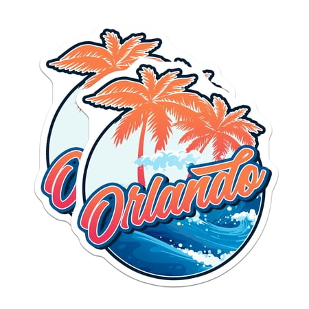 (2 Pack) Orlando Florida Magnets - Travel Souvenir - Fridge Home Decor - 5" On Longest Side - Premium Magnet - for Cars, Refrigerators, Toolboxes, Lockers - Made in USA - MAG18743
